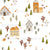 Winter tiny town - white Fairytale collection Image