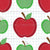 Back To School - Red and Green Apples On White Image