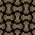 Greek Ornament, Greek Key, Brown on Black Image