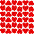 Red Hearts Pattern, Romantic, Love Image