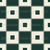 Modern Minimalist Geometric Blocks in Dark Emerald Green & Ivory Beige - Cheater Quilt - Bookish Blocks - Dark Emerald Green Image