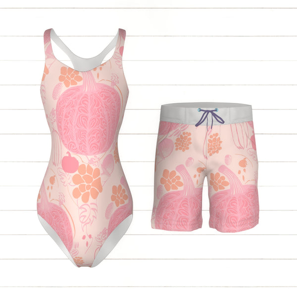 Preppy Halloween tonal. Collection: Pink Pumpkins - Raspberry Creek Fabrics