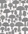 Retro Mushroom Light Gray, Dark Gray, White- Mouse Mowing Moss Collection Image