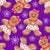 Gingerbread Girl Cookie on Purple Image