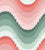 zigzag bargello waves in pink, green and coral red Image
