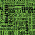 Halloween Word Cloud Sayings in Black on Green Image