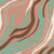 Modern Mid-Century Abstract Wavy Zebra Stripes in Muted Clay and Neptune Green Image