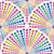 Maximalist Rainbow Sea Urchin Dot Mandala Art Deco Scallop Image