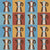 Pop Art Espresso Pot on Vintage Blue Orange and Red Image