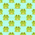 Cute Cartoon Frogs on Pale Turquoise Image