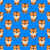 Cute Cartoon Baby Tiger on Electric Blue Image