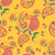 Hand Painted Gouache Bright Floral Paisley on Gold Yellow Image