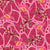 Pink and Red Columbines on Rose Batik Image