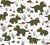 Triceratops Dinosaurs in Dark Green and White Image