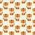 Cute Cartoon Baby Tiger on Beige Brown Image