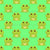Cute Cartoon Frogs on Bright Green Image