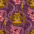 ★ TIKI NIGHT ★ Purple / Wallpaper / Collection : Hawaiian Trip - Plumeria & Tiki for Aloha Shirt Prints By Borderlines Image