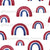 Patriotic Red White and Blue Boho Rainbows Image