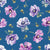 Tender anemones on  blue denim Image