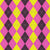 Argyle Pattern, Pink Yellow Purple, White Stitching Image