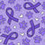Purple Awareness Ribbons and Paw Prints Image