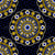 Navy and Gold Eyes on the Prize Dot Mandala Dotted Pattern Image