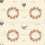 FARM CHICKENS AND WREATHS MEDIUM SIZE IN WARM BEIGE, THE 3 CHICHEN'S FARM COLLECTION by The Sewing Sailor Image