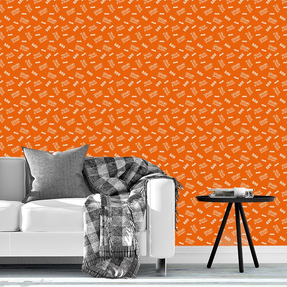 Halloween Trick or Treat Lettering in Burnt Orange