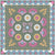 Handkerchief Floral Green Pink Multi-Coloured Hand Painted, Aegean Summer by Stephanie Fiona Design Image