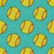 Softballs and Sparkle Stars in Turquoise Image