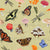Forest Whimsey - yellow - mushroom and butterflies with wood grain texture - Cabin Country Collection Image
