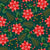 Christmas Poinsettias and Dark Forest Green Festive Holiday Botanical Image