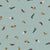 A Ditsy Non-Directional Pattern of Vintage Duck Decoys Scattered Across a Soft Teal Background Image