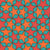 Bright circus stars red orange and turquoise Image