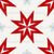 Nordic Christmas - Red Nordic Star & Blue Snowflakes Image