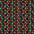 country fall polka dot, bold color palette of oranges, rusts, berry, and mint & dark greens on a black background. Image