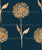 Yellow Watercolor Dandelion on dark blue color background, Alegria Collection Image