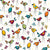 funny birds garden party - bohemian colors - happy bird fabric Image