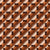 Rust orange on dark brown riveted square metal plates in a gradient Industrial texture with metallic shine effect, for steampunk, modern décor, costumes, cosplay, quilting, unique fabric accents and projects. Image