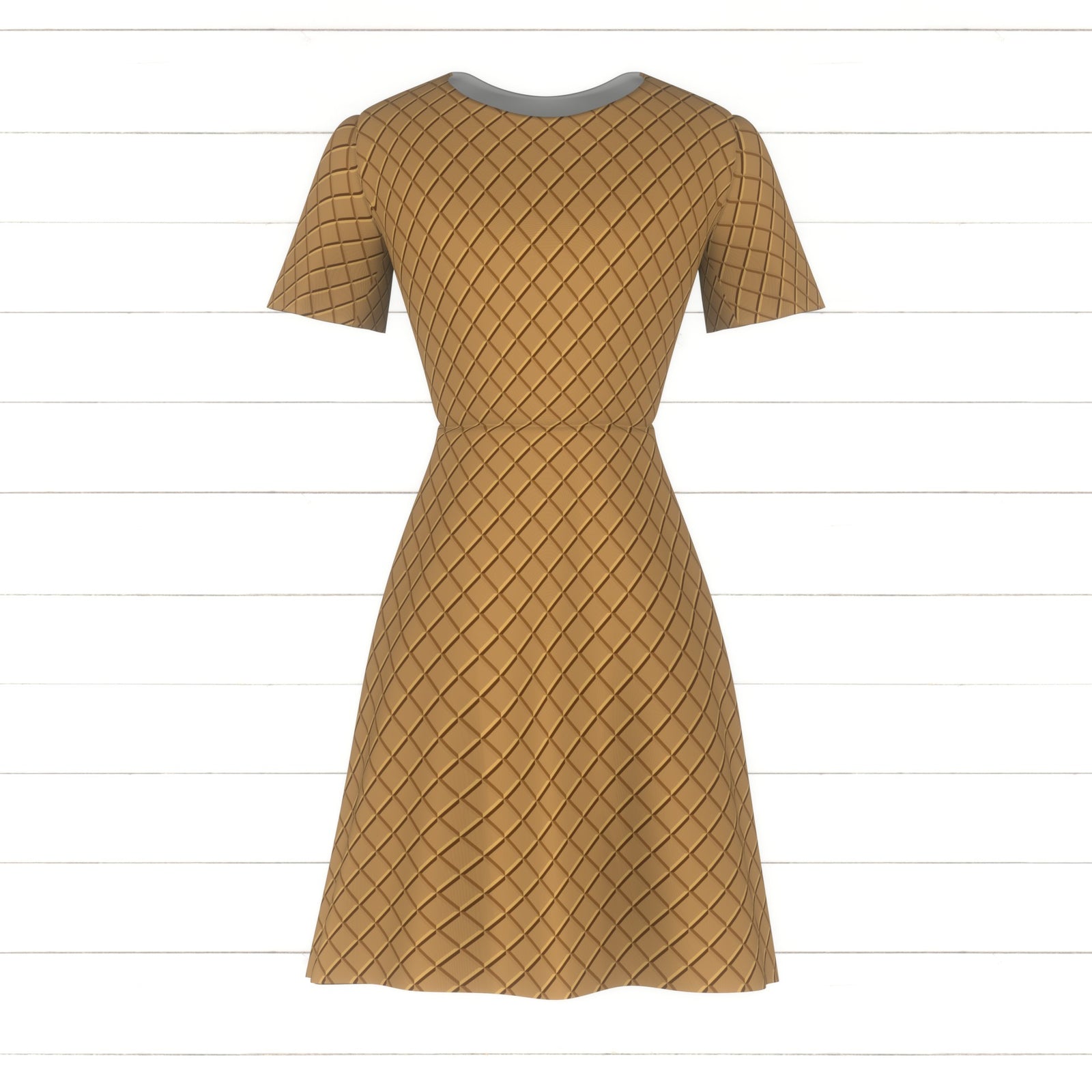 Crispy Waffle Wafers Checkerboard Beige Brown