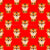 Cute Cartoon Baby Tiger on Red Image