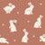 Bunnies Beige and Chocolate Spring Bunny Cute Rabbits Brown Flowers Image