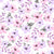 Soft Lavender and Pink Watercolor Flowers on White Image