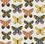 Folk Art Moths and Butterflies in Brown and Charcoal Image