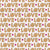 LOVE All Over Typography with Hearts in Golden Borwn on White Image