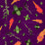 Painted Snapdragons Watercolor Floral on Purple Image