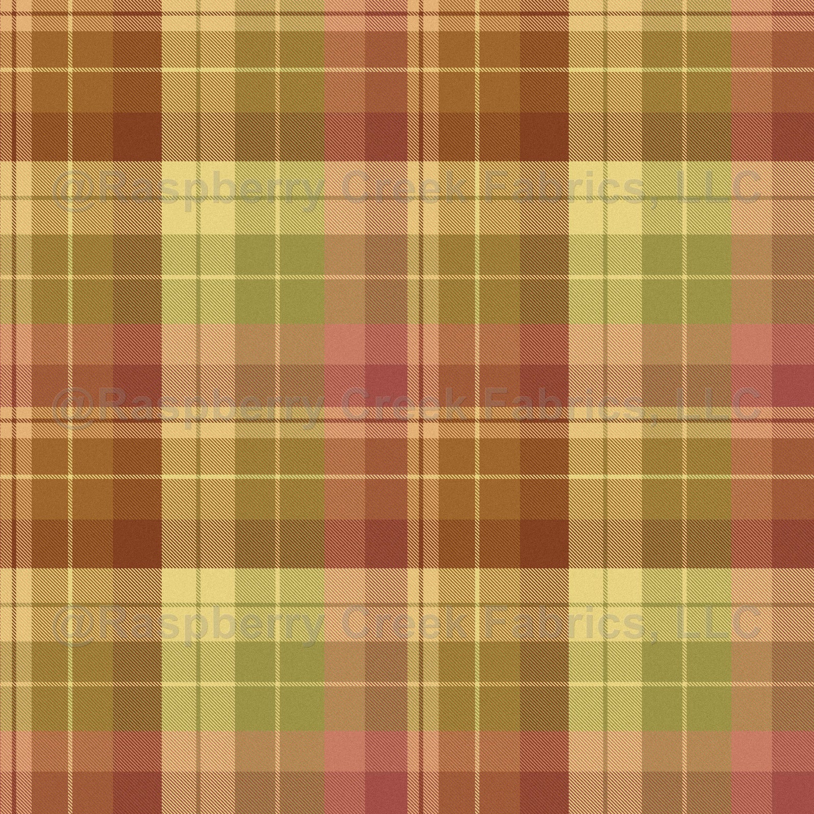 Olive Rust Gold Tartan Plaid