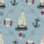 Sailing nautical theme on blue Image