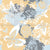 Butterflies and Roses in Yellow Light Blue Gray, Shizen by Stephanie Fiona Design Image