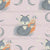Celestial Foxes on Soft Pink: Dreamy Woodland Night Sky Stars & Moons Image